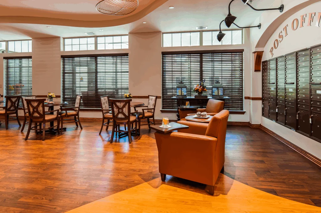 Post Office and Bistro Seating