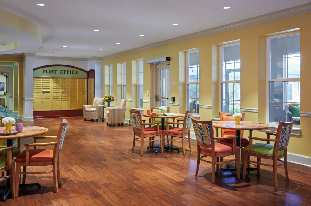 Connected Hallway Near Bistro