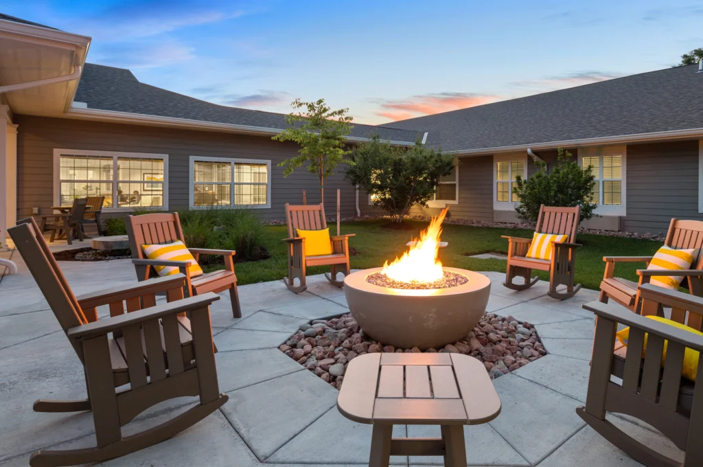 Firepit and Courtyard