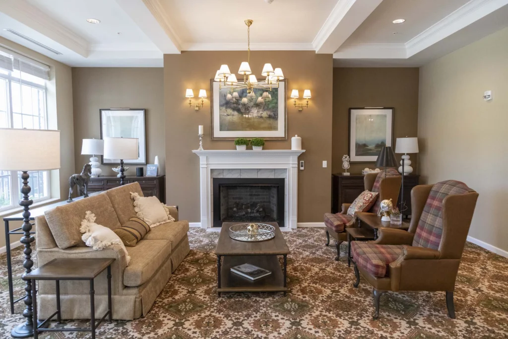Living Room With Fireplace