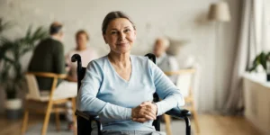 2560x1280 Woman in wheelchair